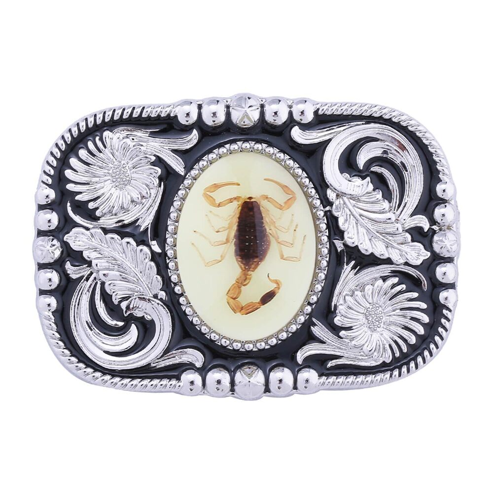7494 Belt Buckle Vintage Western Cowboy Rodeo Luminous Scorpion Belt